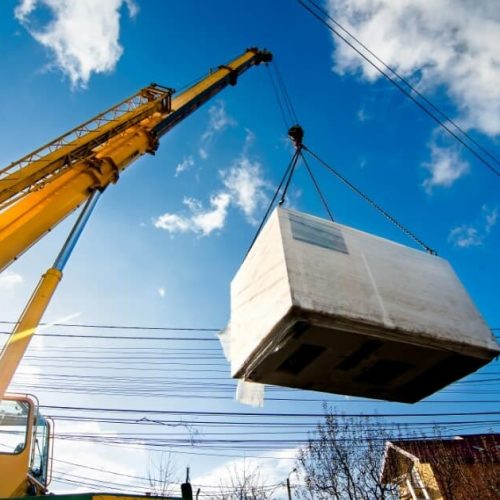 Moving Hot Tub Crane